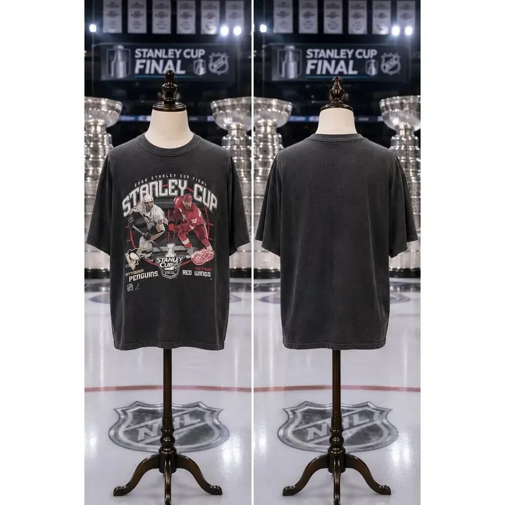 2008 Stanley Cup Final Penguins vs Red Wings NHL Tee XL Vintage Style